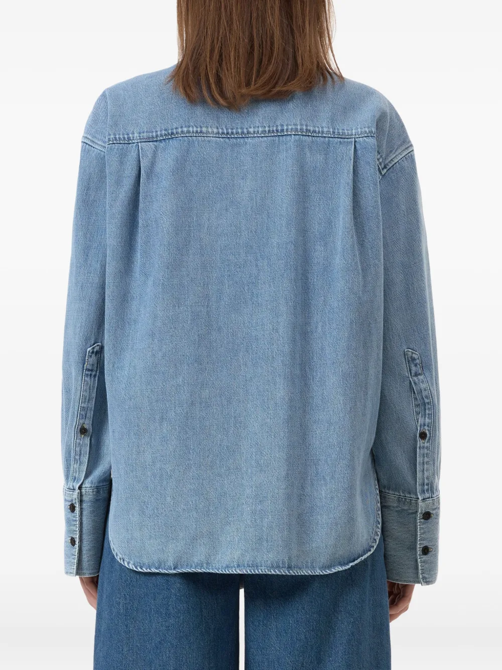 Closed Blouse met sjaal Blauw