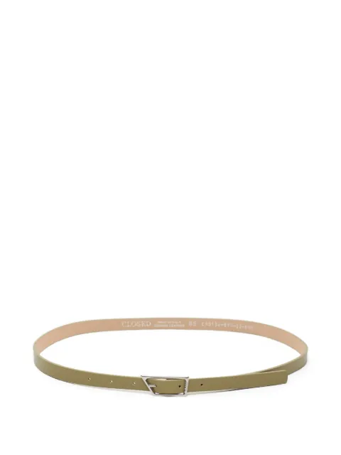 Closed leather belt