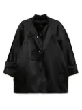 Ermanno Scervino rounded shoulders cocoon coat - Black