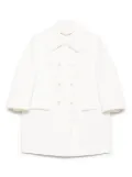 Ermanno Scervino double faced cady coat - White