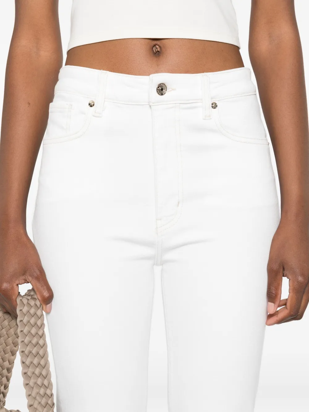 FRAME Jeans met vijf zakken Wit