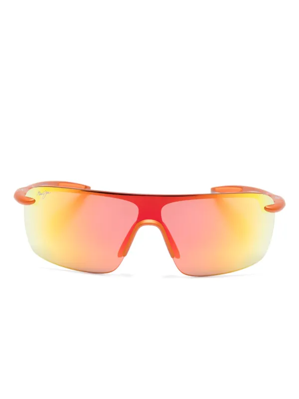 Maui Jim オーバーサイズフレーム サングラス | オレンジ | FARFETCH JP