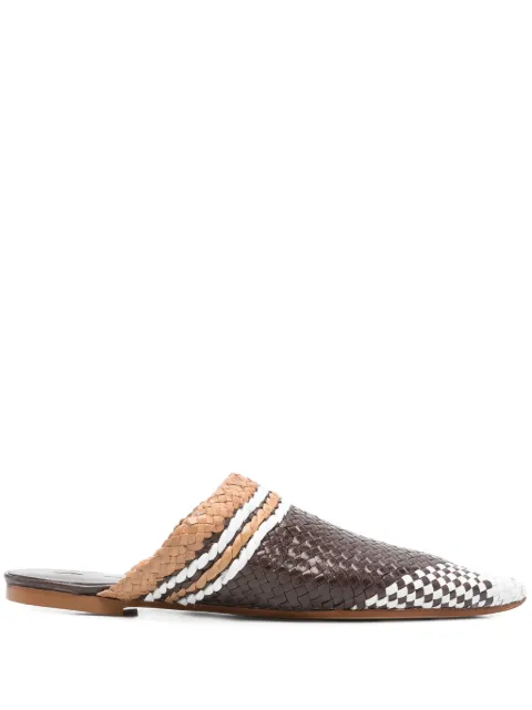 Fabio Rusconi leather flat mules