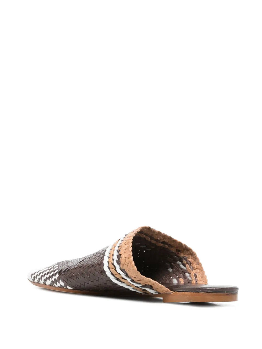 Fabio Rusconi leather flat mules Brown