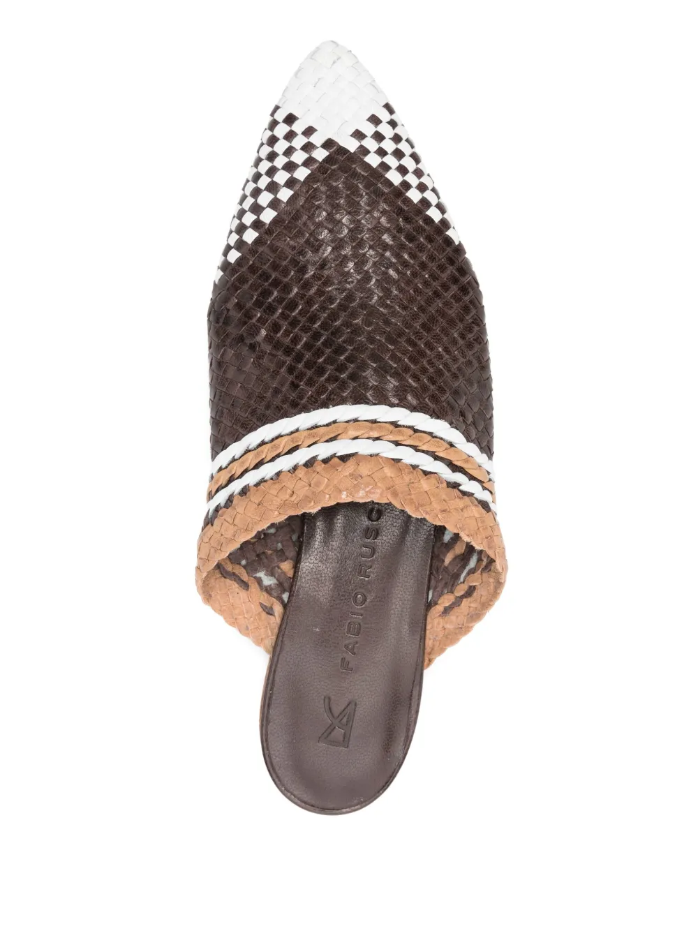 Fabio Rusconi leather flat mules Brown