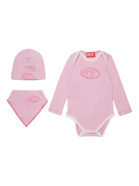 Diesel Kids Usissybox-Nb logo-embellished babygrow set