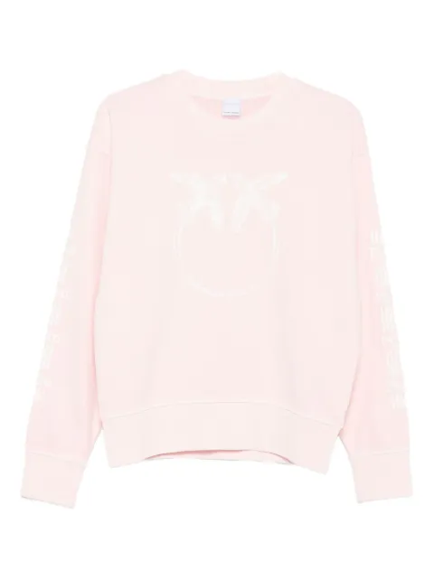 PINKO embroidered-logo cotton sweatshirt
