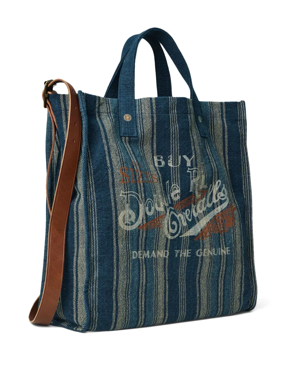 Ralph Lauren RRL Gestreepte shopper Blauw