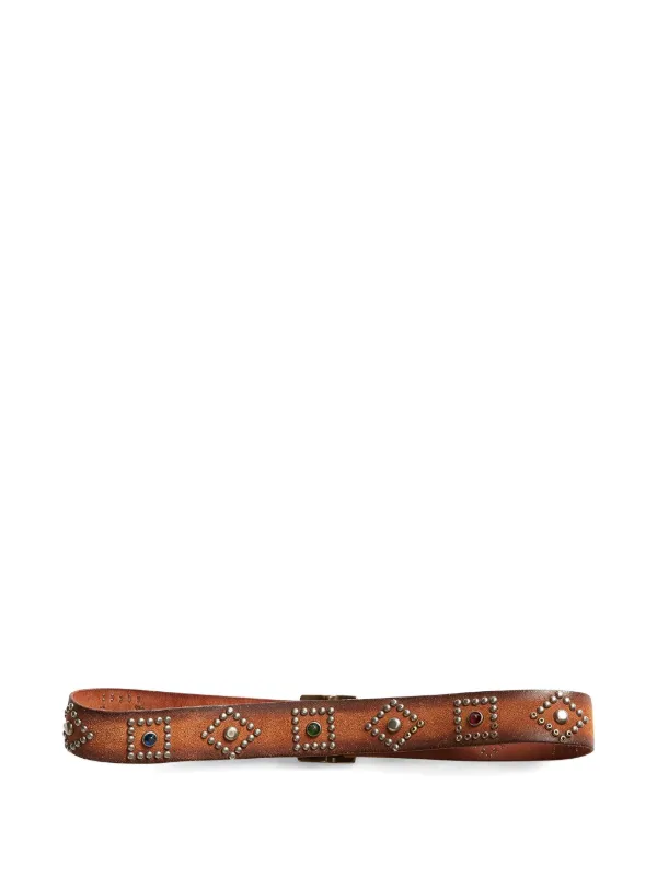 Ralph Lauren RRL スタッズ レザーベルト | ブラウン | FARFETCH JP