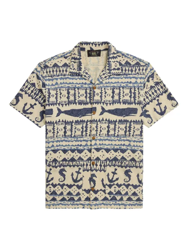 Ralph Lauren RRL nautical-print short-sleeve Shirt Neutrals
