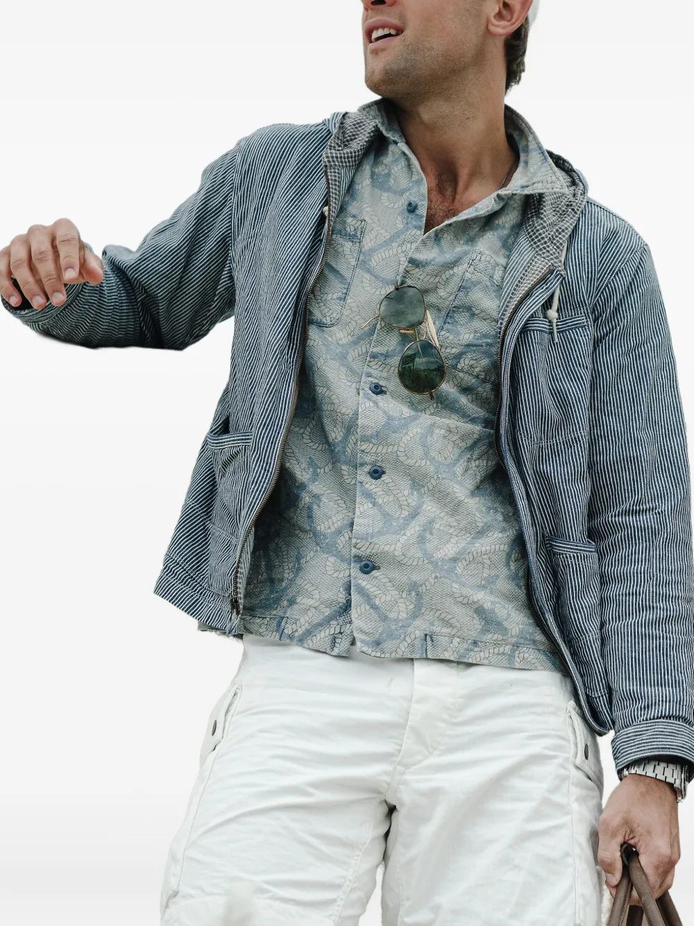 Ralph Lauren RRL Overhemd met print en korte mouwen Beige