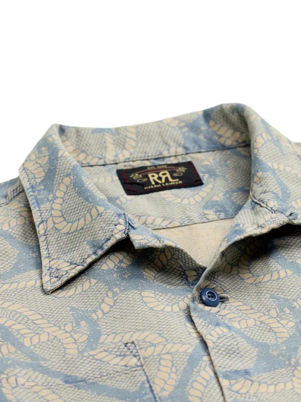 Ralph Lauren RRL Overhemd met print en korte mouwen Beige