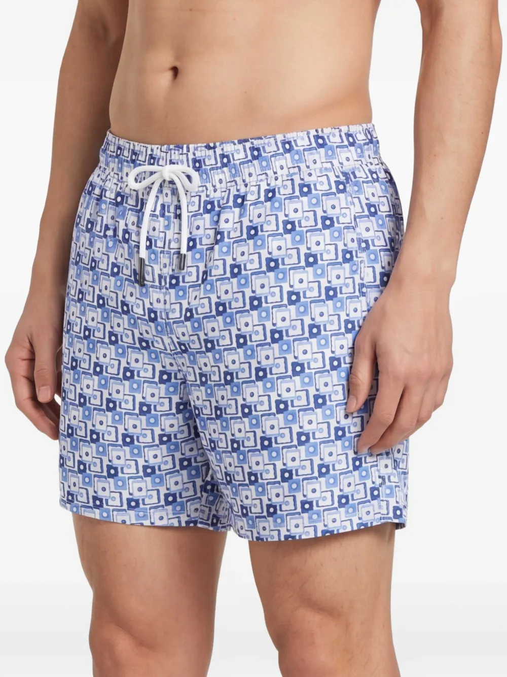 FIORIO MILANO geometric-print swim shorts | Blue | Image 1