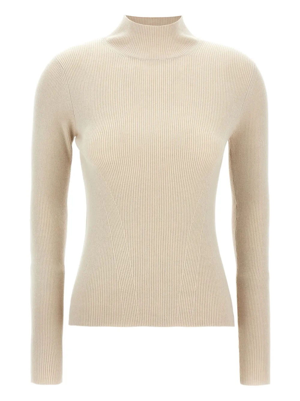 Max Mara Zanzara ribbed high-neck sweater Beige