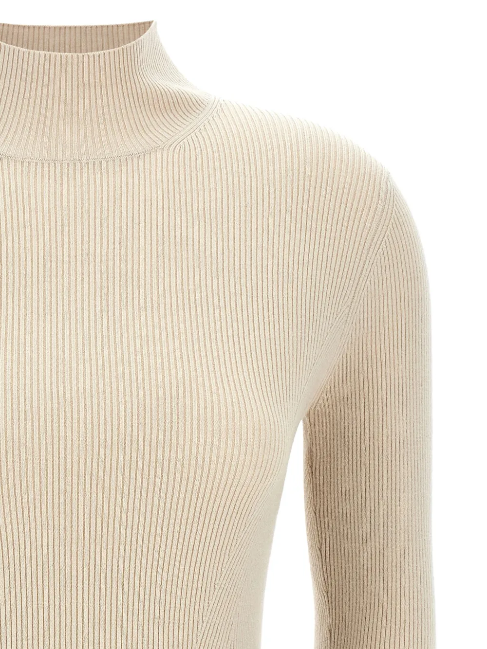 Max Mara Zanzara ribbed high-neck sweater Beige