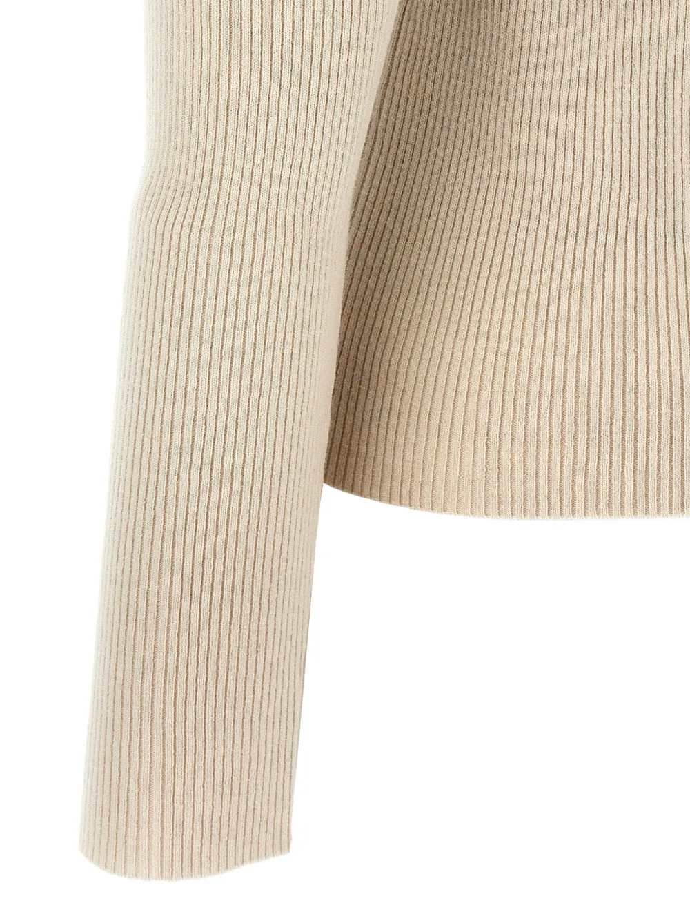 Max Mara Zanzara ribbed high-neck sweater Beige
