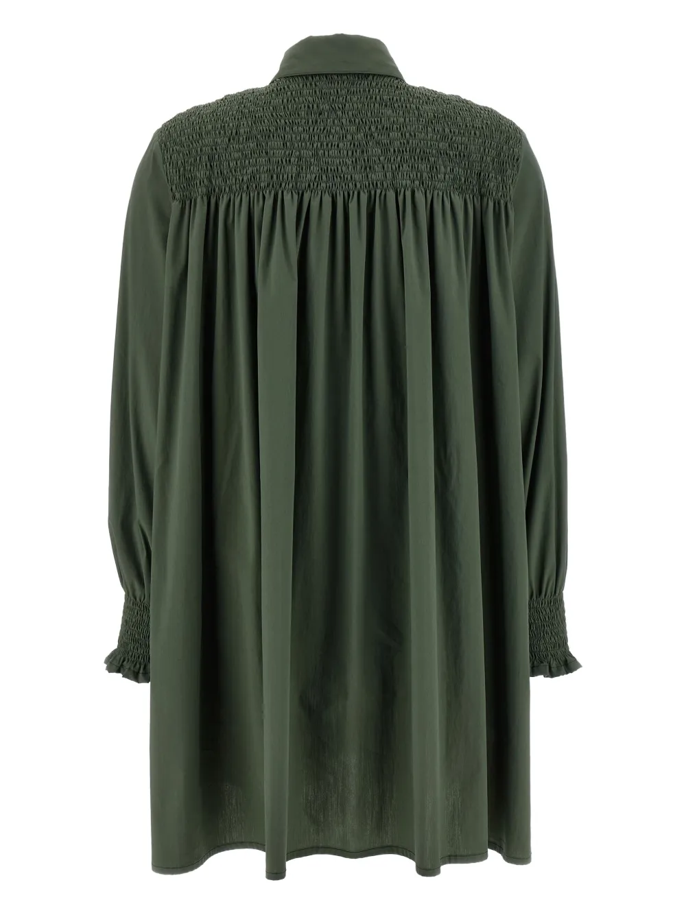 LE TWINS Gesmockte blousejurk - Groen