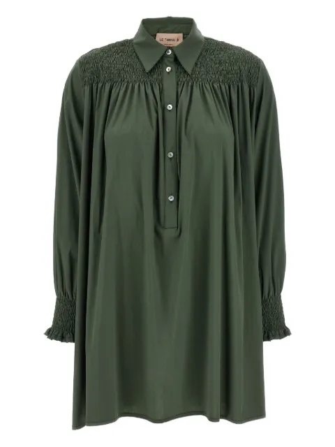 LE TWINS smocked shirt dress