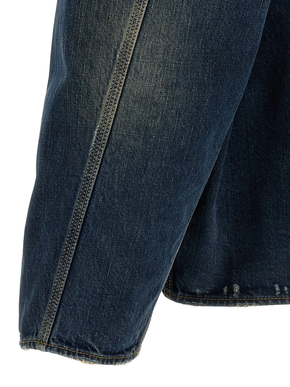 Balenciaga distressed denim jacket Blauw