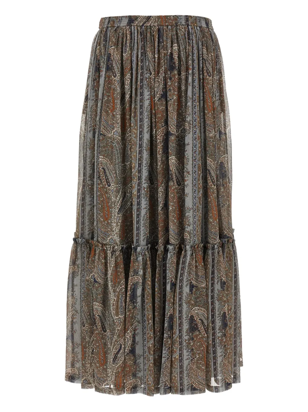 Saint Laurent paisley-print ruffled skirt | A-Line Skirts | Image 2