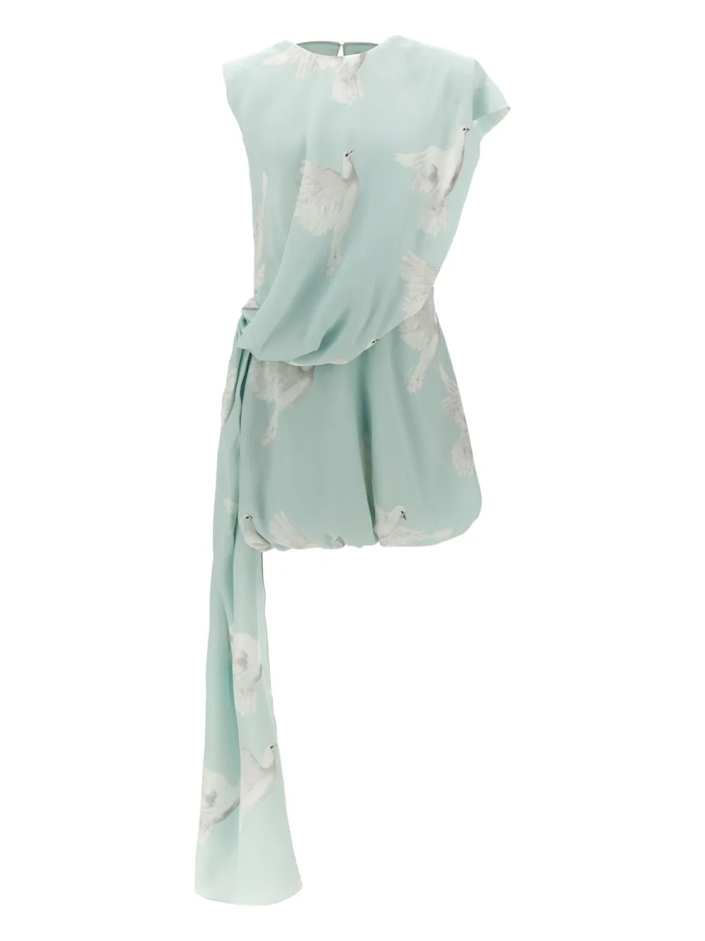 Stella McCartney vestido corto de seda asimétrico | azul | Image 1