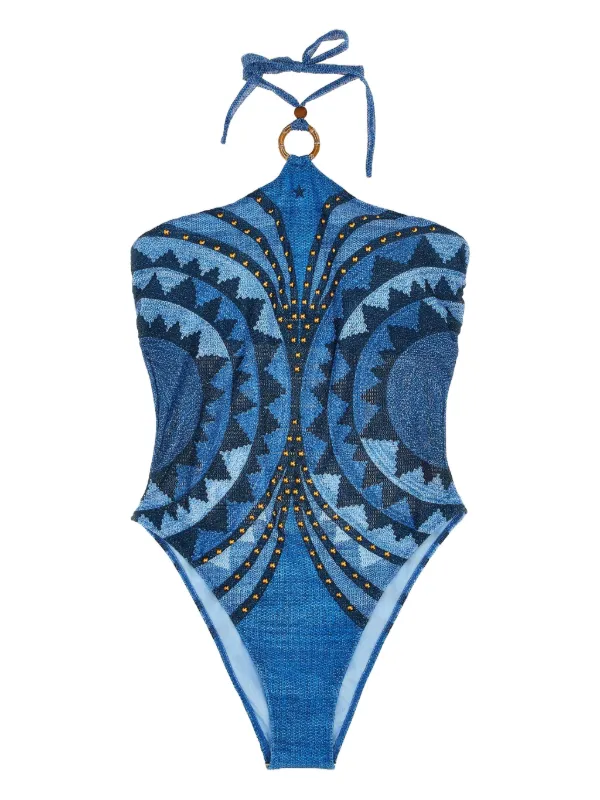水着・ビーチグッズその他 PIN-UP STARS 'Intreccio Africano' one-piece swimsuit Pin Up Stars Intreccio Africano ワンピース水着 | ブルー