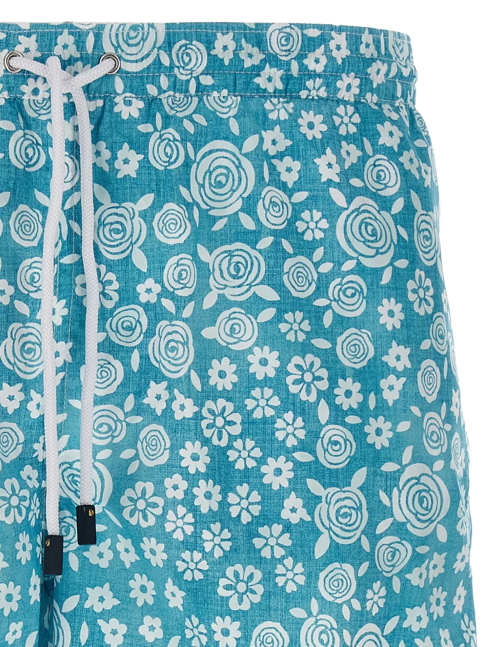 Barba Zwembroek met bloemenprint Blauw