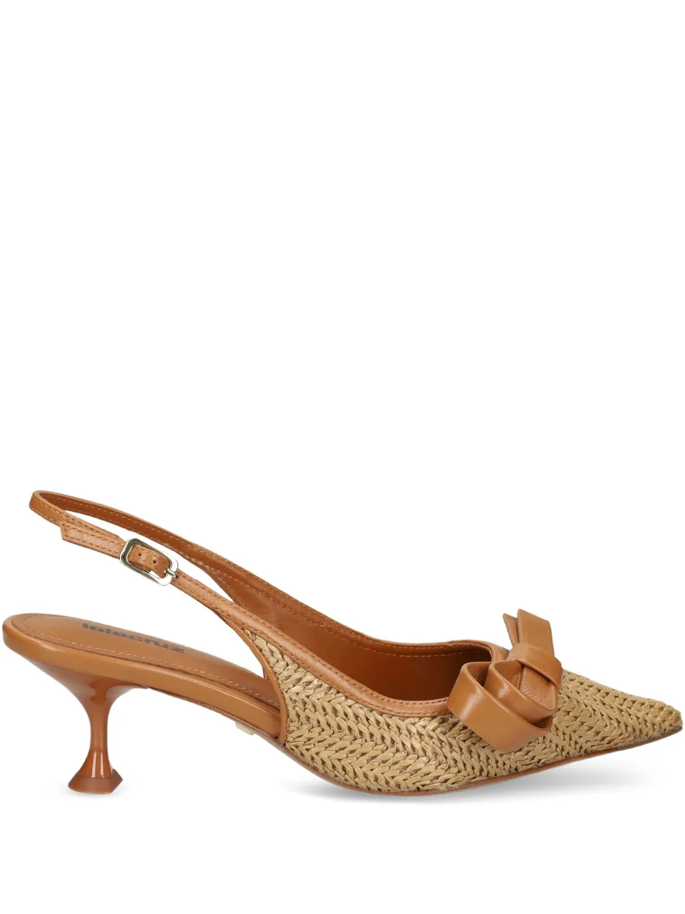 Lola Cruz Leren pumps Bruin
