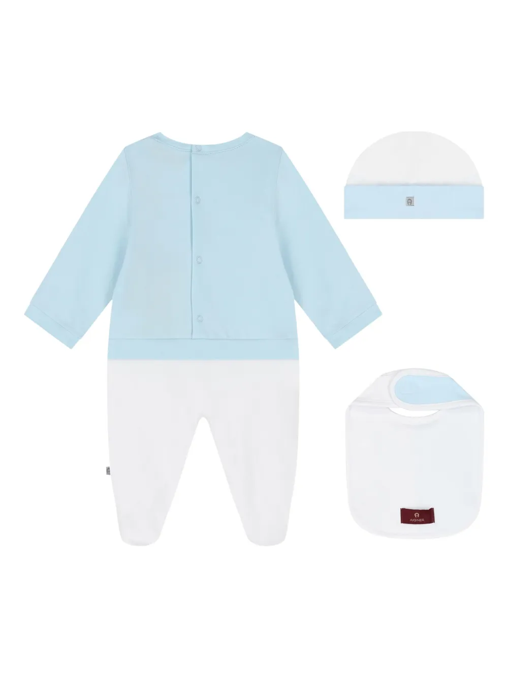 Aigner Kids Babypakje met logoprint Blauw