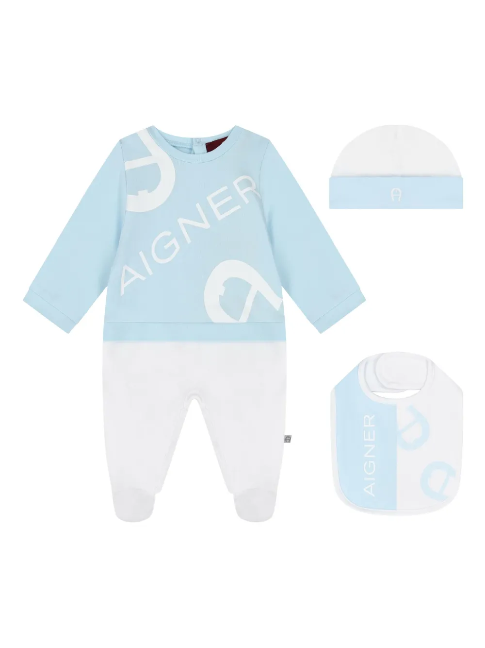 Aigner Kids Babypakje met logoprint Blauw