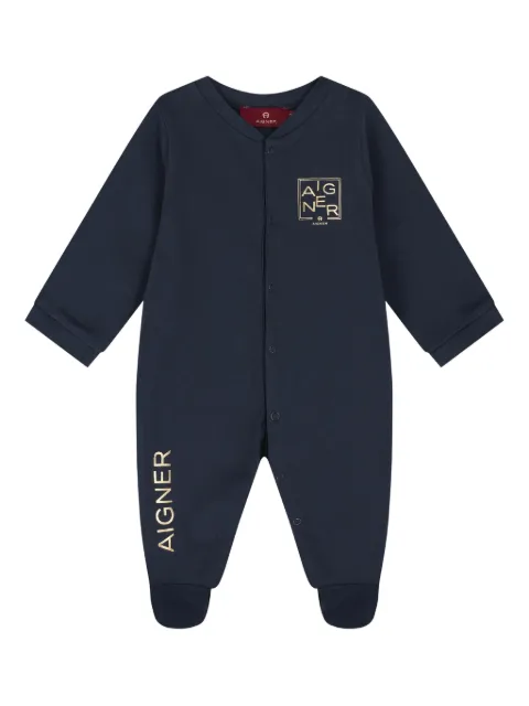 Aigner Kids logo-print babygrow 