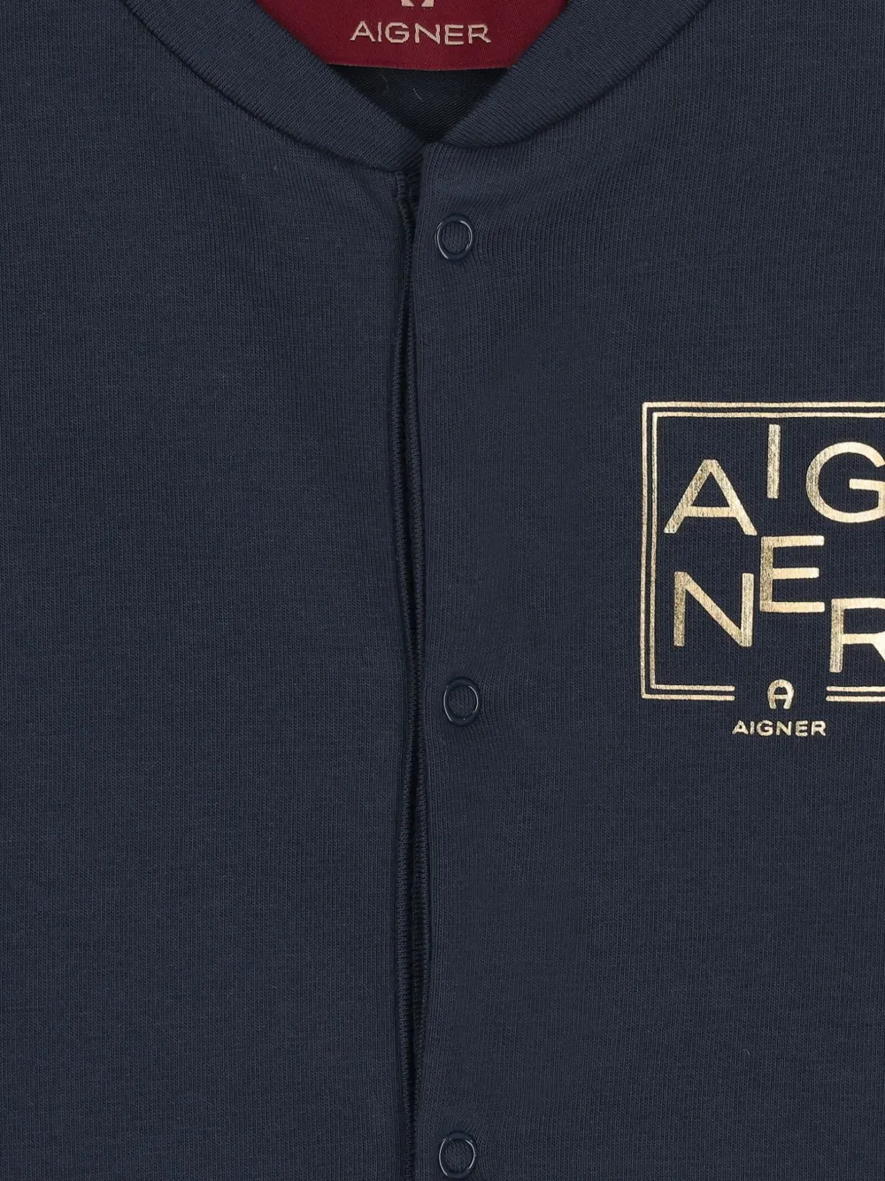 Aigner Kids Romper met logoprint Blauw