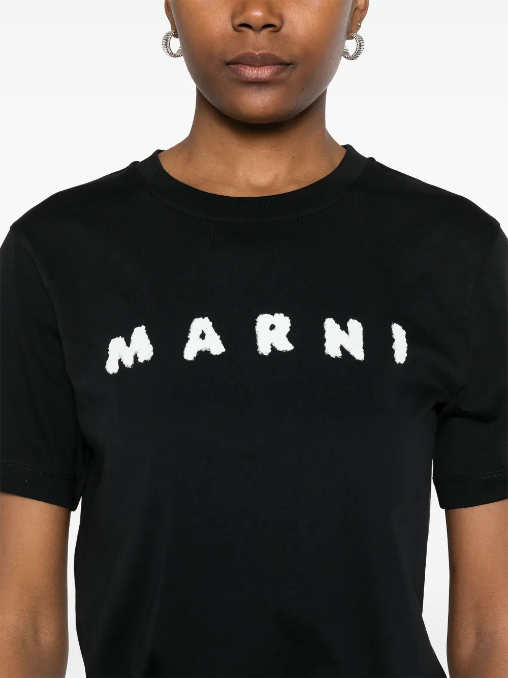 Marni T-shirt met grafische print Zwart