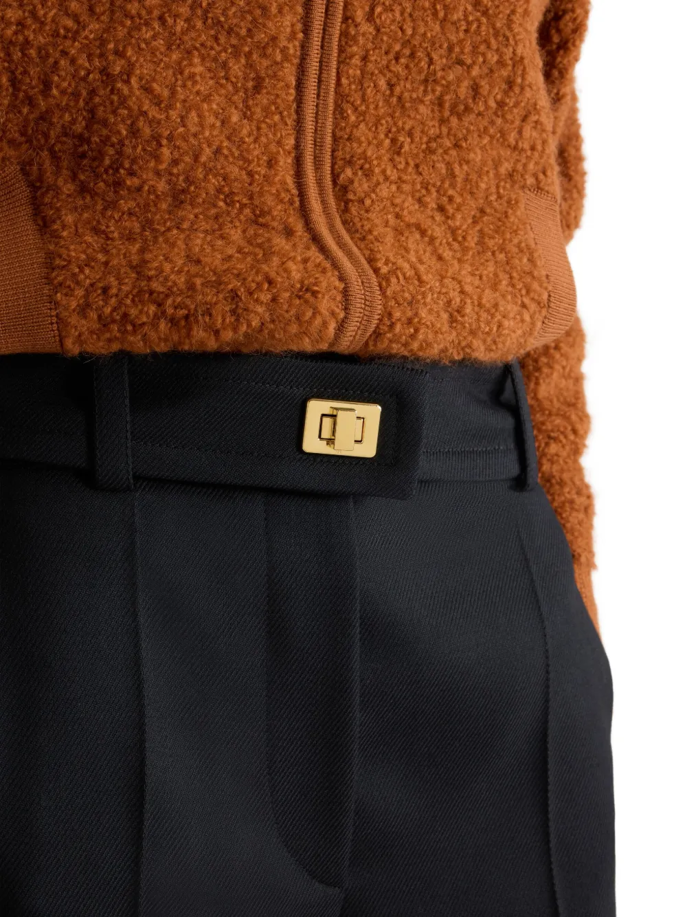 Patou Lock Flared Trousers In Black
