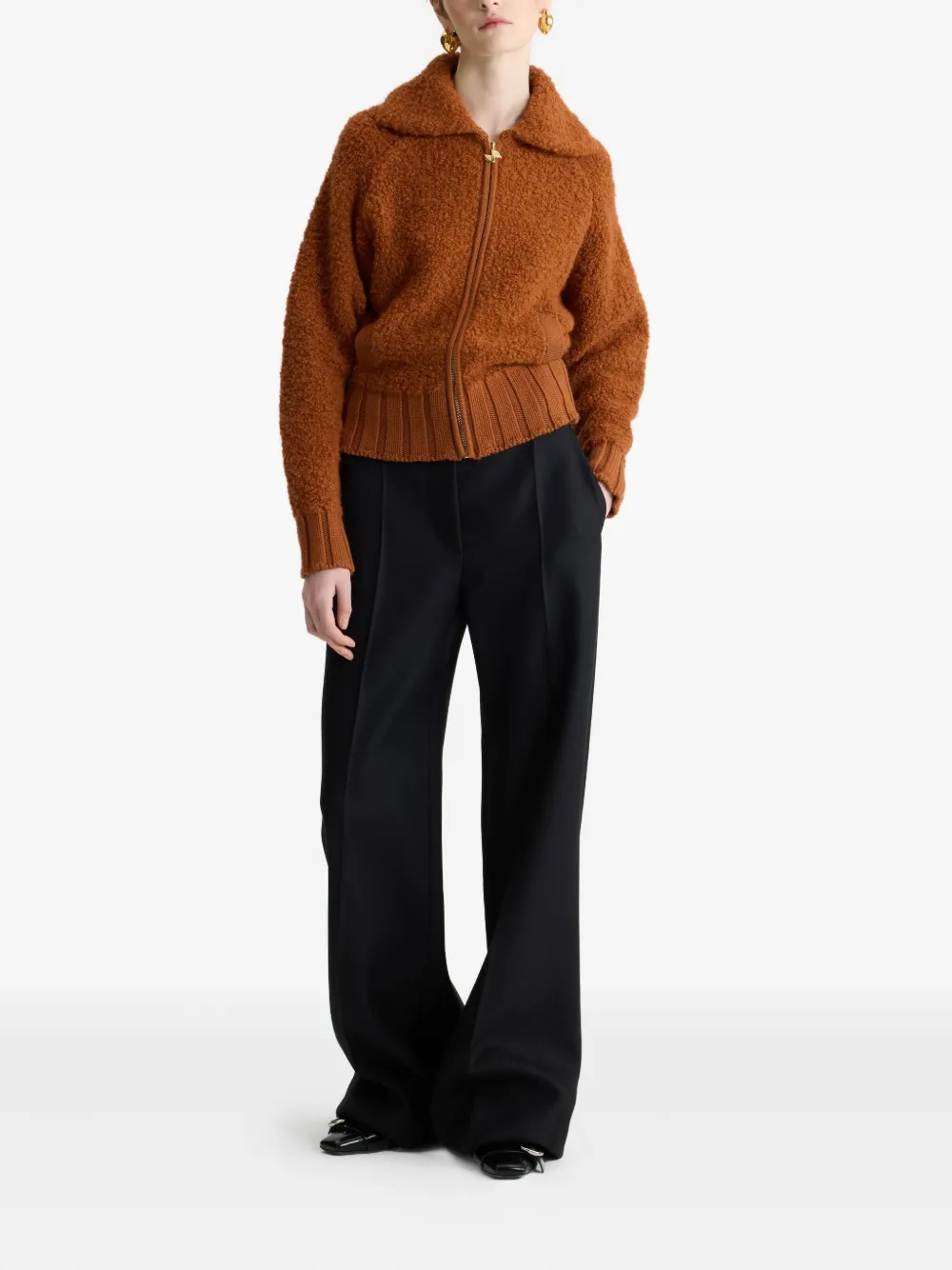 Patou Lock Flared Trousers In Black