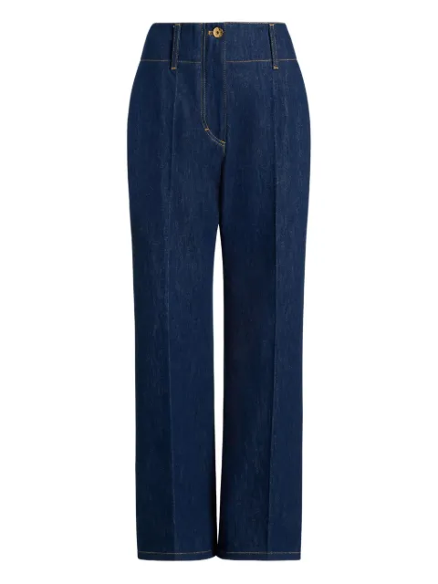 Patou wide-waistband jeans