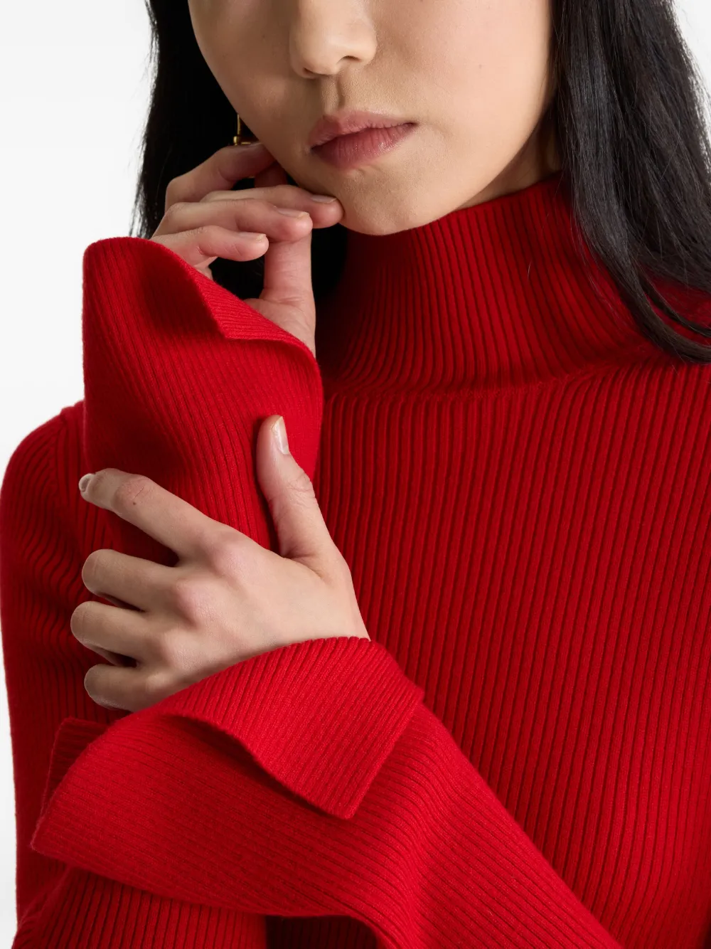 Patou Geribbelde coltrui Rood