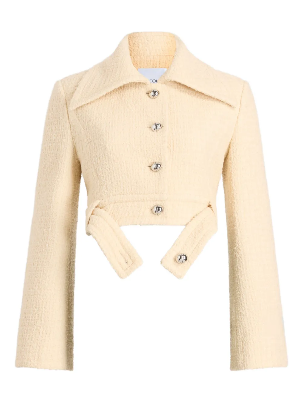 Patou chamarra de tweed con cinturón | neutro | Image 1