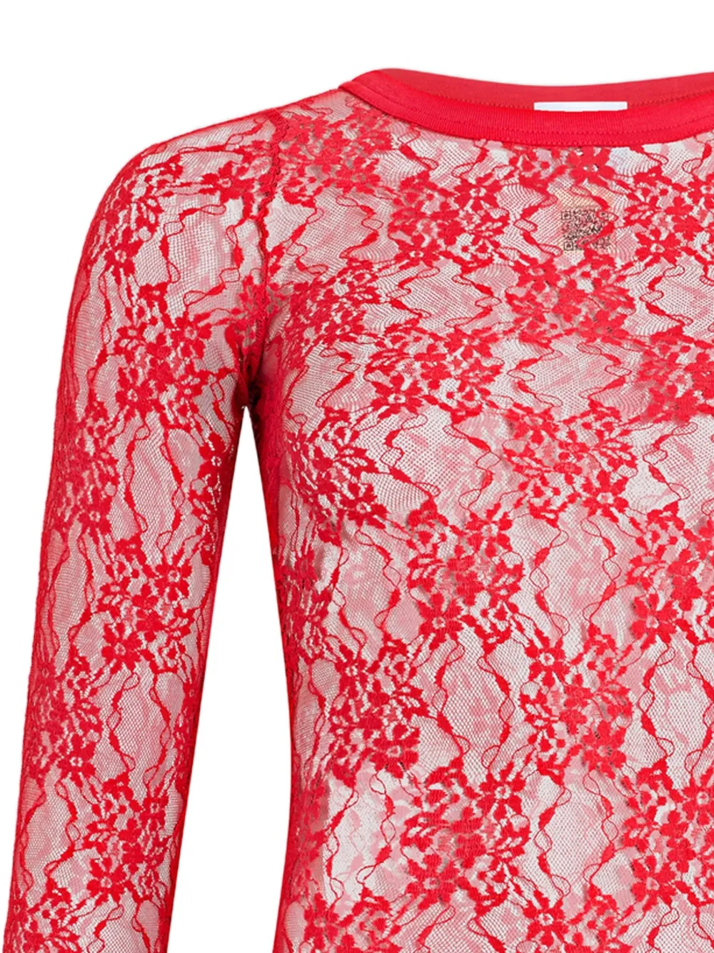 Patou Floral-pattern Lace Tank Top In Red