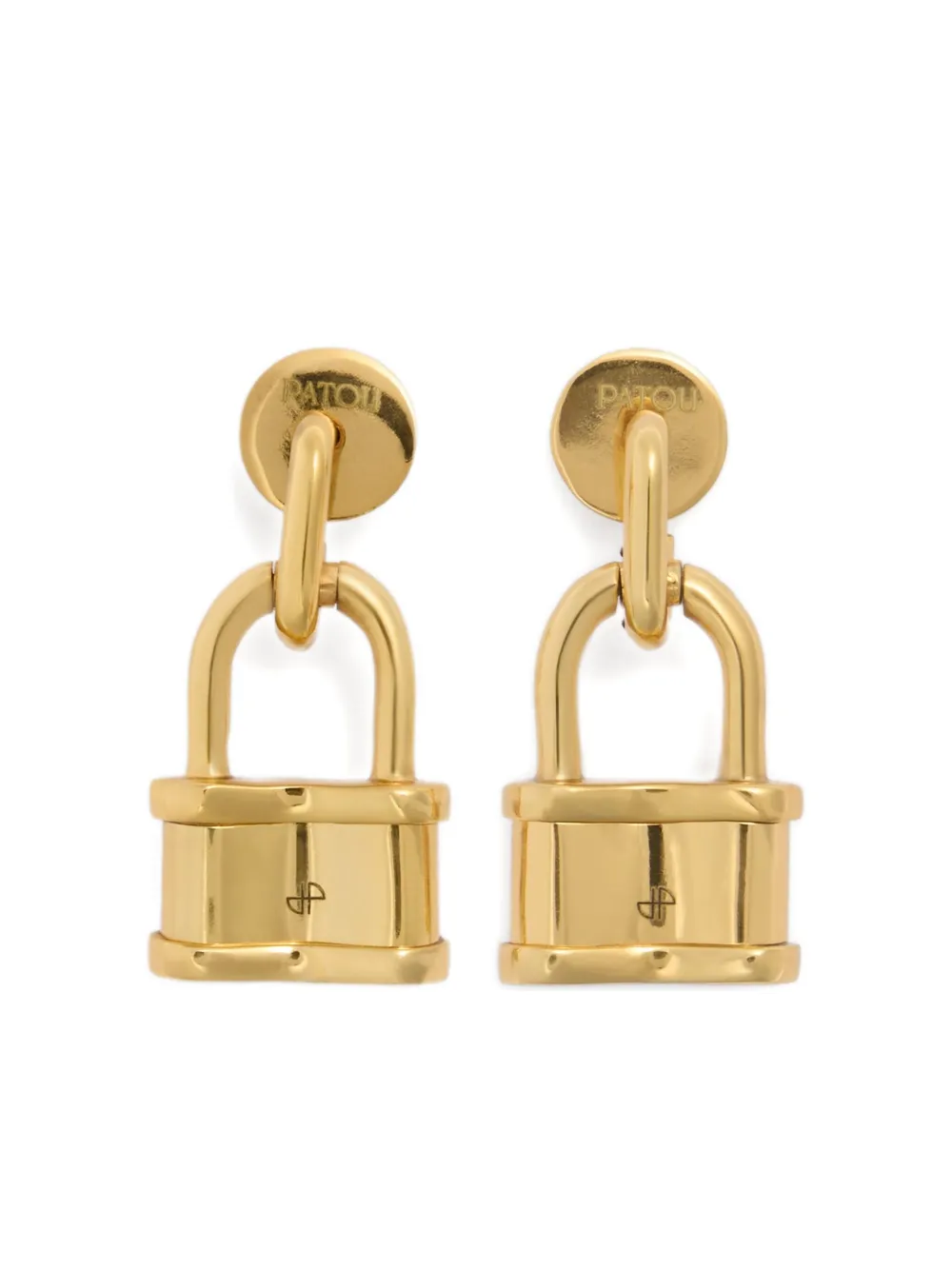 Patou mini padlock earrings | Gold | Image 1