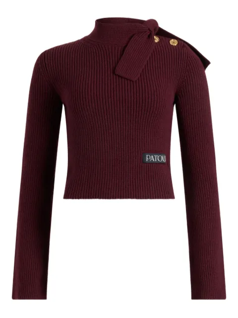 Patou 스카프 칼라 스웨터