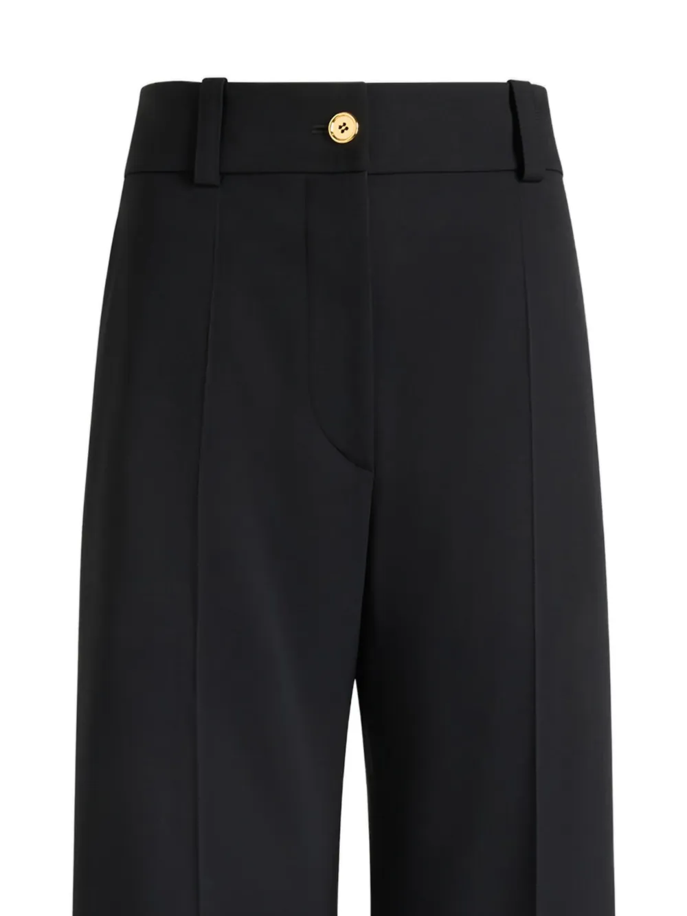 Patou Belt Loop Casual Pants In Black
