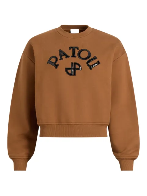 Patou logo-appliqué fleece sweatshirt