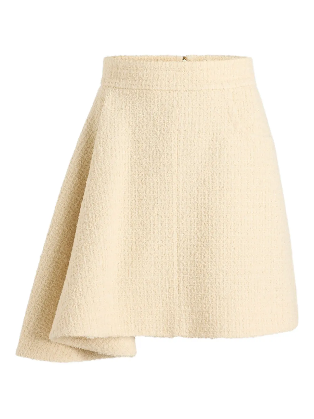 Patou Asymmetrische tweed rok Beige