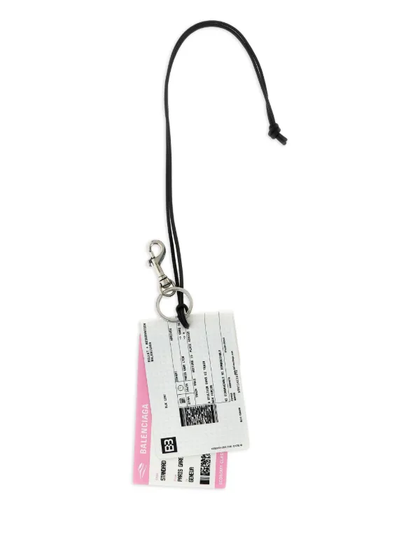 Balenciaga Train Ticket キーチェーン | ホワイト | FARFETCH JP