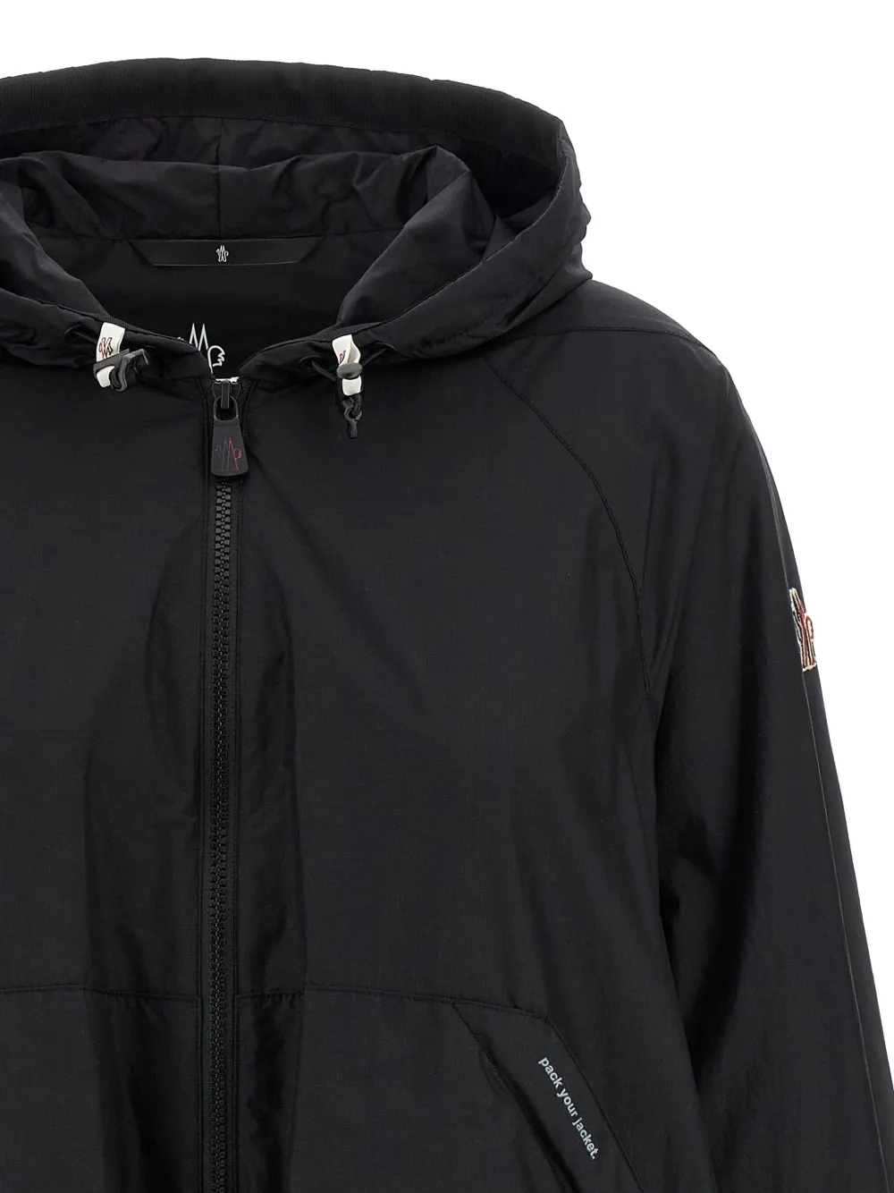 Moncler Grenoble Samedans jack met mesh afwerking Zwart