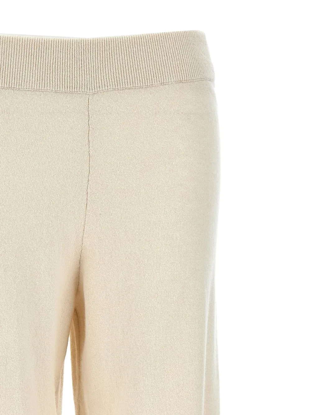 Max Mara Heberis ribbed-waistband cuffed trousers Beige