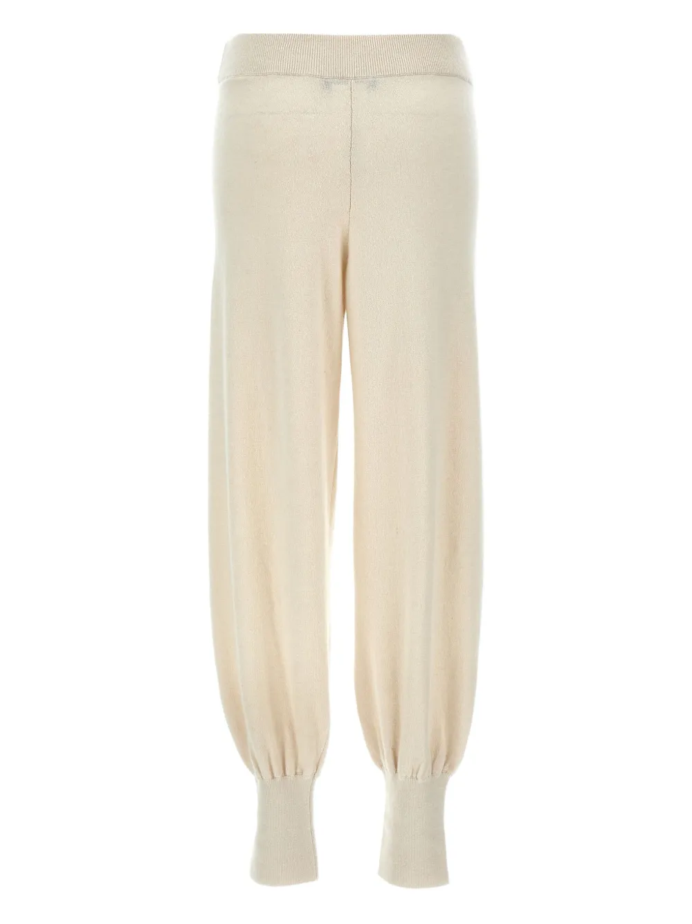 Max Mara Heberis ribbed-waistband cuffed trousers Beige