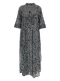 LE TWINS Marta floral-print dress - Black