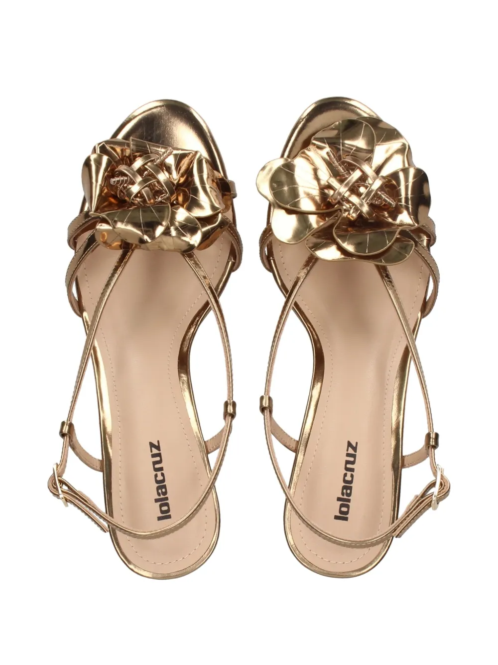 Lola Cruz 65 mm leren sandalen met hak Goud